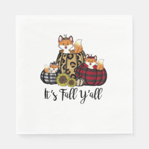 Servilleta De Papel El amor animal del día de gracias por Fox es Fall