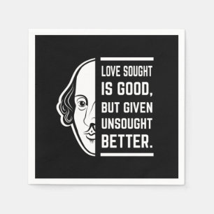 Servilleta De Papel El Amor Buscado Es Buena Cita De Shakespeare