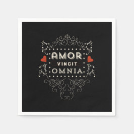Servilleta De Papel El amor conquista a todos - Tipografía latina de é