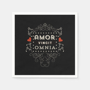 Servilleta De Papel El amor conquista a todos - Tipografía latina de é