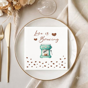 Servilleta De Papel El amor de la cafetera está hirviendo, Desayuno de