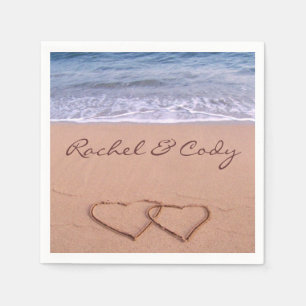 Servilleta De Papel El amor en la playa