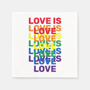 Servilleta De Papel El amor es amor el arcoiris moderno patrón de tipo