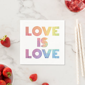 Servilleta De Papel El amor es amor | Rayas modernas