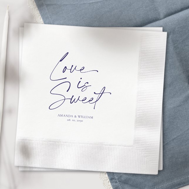 Servilleta De Papel El amor es dulce Boda Napkin (Subido por el creador)