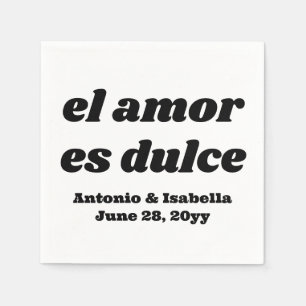 Servilleta De Papel El amor es dulce papel de servicio de recepción