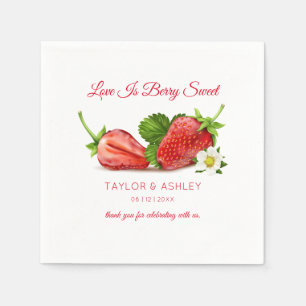 Servilleta De Papel El amor es Fruta de Fresa Dulce Boda