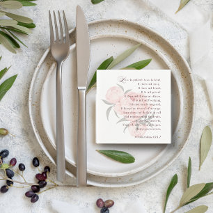 Servilleta De Papel El amor es paciente - servilletas Bodas con escrit