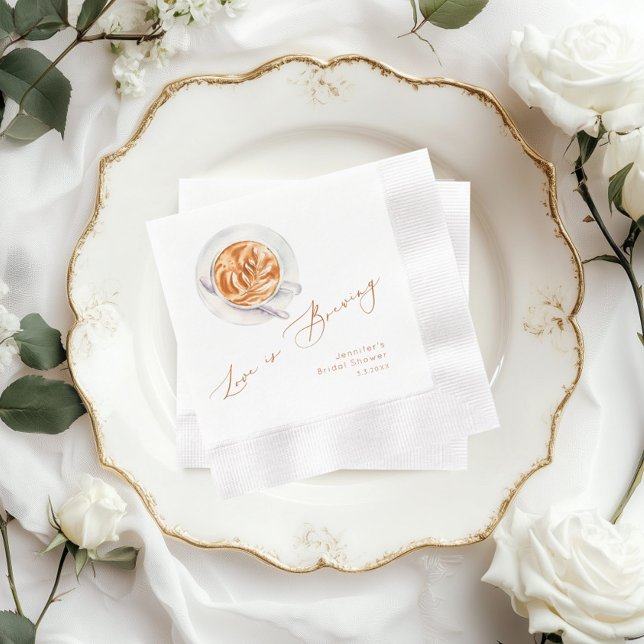 Servilleta De Papel El amor es preparar café ducha de novia (Subido por el creador)