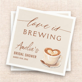 Servilleta De Papel El amor es producir café Latte Bridal Shower