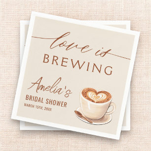 Servilleta De Papel El amor es producir café Latte Bridal Shower