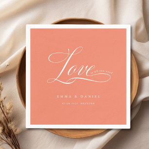 Servilleta De Papel ¡El amor es todo lo que necesitas! Elegante, boda