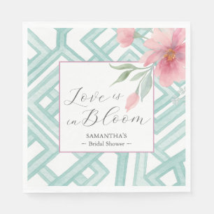 Servilleta De Papel El amor está en Bloom Bridal Shower