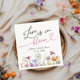 Servilleta De Papel El Amor Está En Bloom Bridal Shower Wilflower