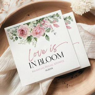 Servilleta De Papel El Amor Está En Bloom Floral Rosa Rosa Rosa Floral