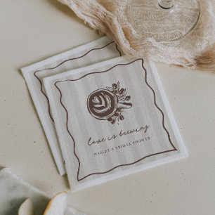 Servilleta De Papel "El amor está en ebullición" Desayuno de ducha de