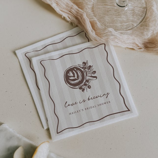 Servilleta De Papel "El amor está en ebullición" Desayuno de ducha de  (Subido por el creador)