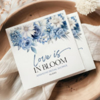 El amor está en flor Azul polvoriento Floral Duche