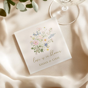 Servilleta De Papel El amor está en flor Jardín Boda Despedida de solt