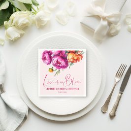 Servilleta De Papel El amor está en flor rosa estampado