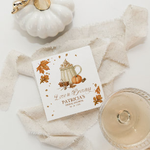 Servilleta De Papel El Amor Está en Infusión: Hojas de Otoño Caen en l