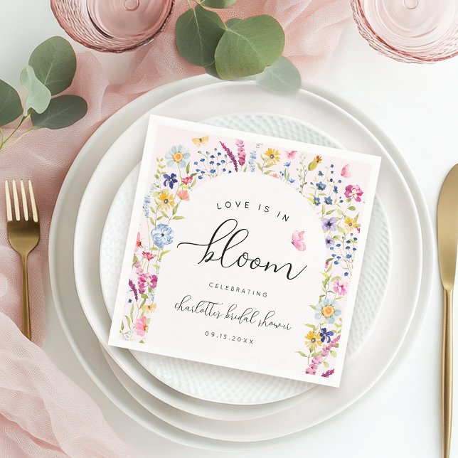 Servilleta De Papel El amor está en las servilletas Floral de Bloom (Subido por el creador)