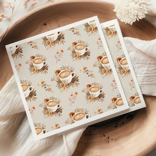 Servilleta De Papel El amor está preparando café Otoño Despedida de so (Subido por el creador)