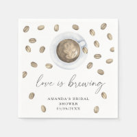 El amor está preparando la ducha de novia de café