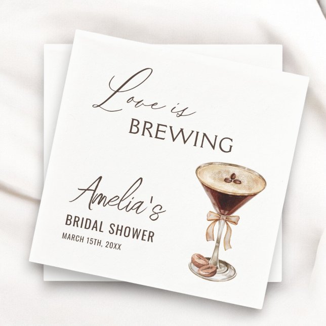 Servilleta De Papel El amor está preparando la ducha de novia Espresso (Subido por el creador)