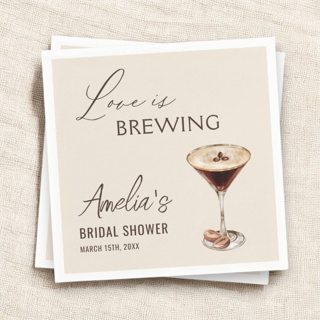 Servilleta De Papel El amor está preparando la ducha de novia Espresso (Subido por el creador)