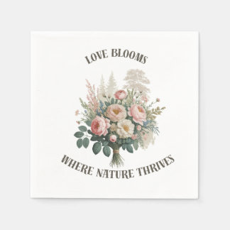 Servilleta De Papel El amor florece con la naturaleza