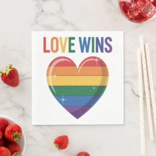 Servilleta De Papel El amor gana Igualdad Orgullo Gay LGBT