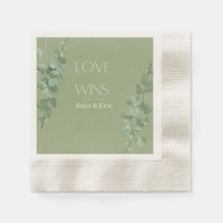 Servilleta De Papel El amor gana la Napkin Boda personalizada