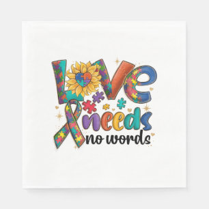 Servilleta De Papel El amor no necesita palabras - Girasol de concienc