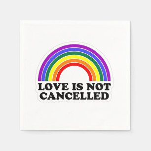 Servilleta De Papel El amor no se cancela el mes del orgullo LGBT arco