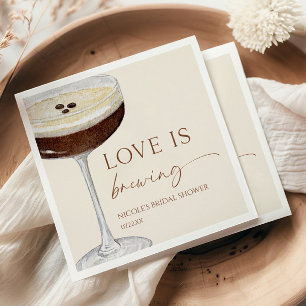 Servilleta De Papel El amor se está fabricando Expresso Martini Ducha 