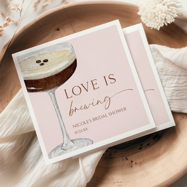 Servilleta De Papel El amor se está fabricando Expresso Martini Ducha  (Subido por el creador)