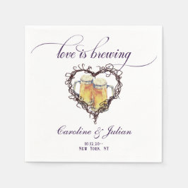 Servilleta De Papel El amor se está preparando la ducha de la novia de