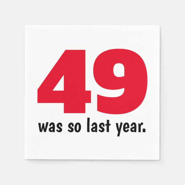 Servilleta De Papel El año pasado fueron 49 (Anverso)