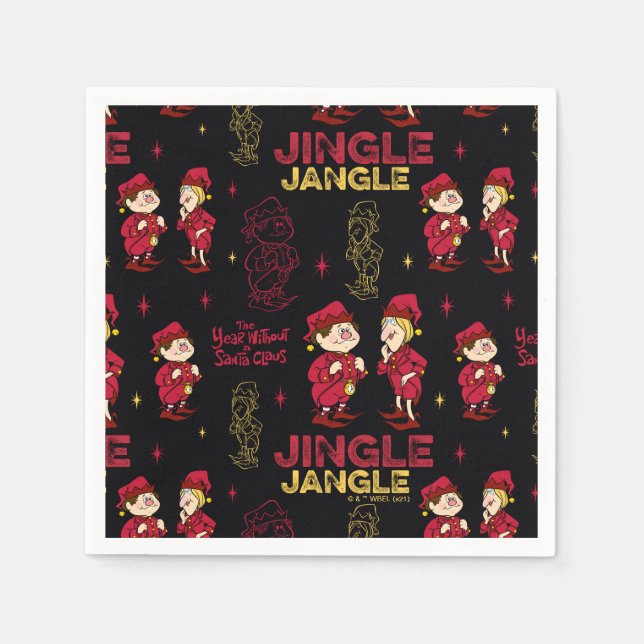 Servilleta De Papel EL AÑO SIN SANTA CLAUS™ | Patrón Elf (Anverso)