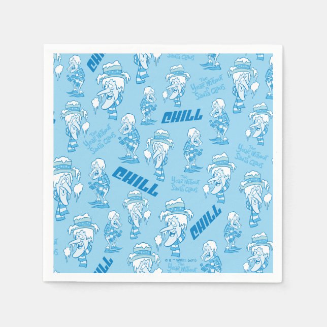 Servilleta De Papel EL AÑO SIN UN Patrón SANTA CLAUS™ Nieve Miser (Anverso)