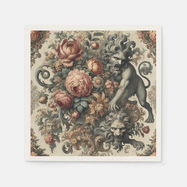 Servilleta De Papel El ápice arcano - Floral mítica (Anverso)