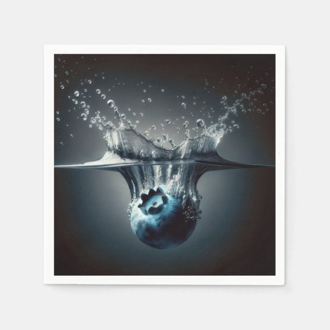 Servilleta De Papel El arándano se hunde en el agua (Anverso)