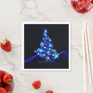 Servilleta De Papel El árbol de Navidad estilizado y brillante de Slip