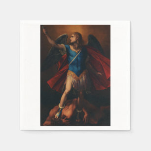 Servilleta De Papel El Arcángel Miguel por Cavaliere d'Arpino