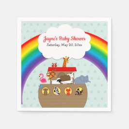 Servilleta De Papel El arcoiris Baby Shower de Noah