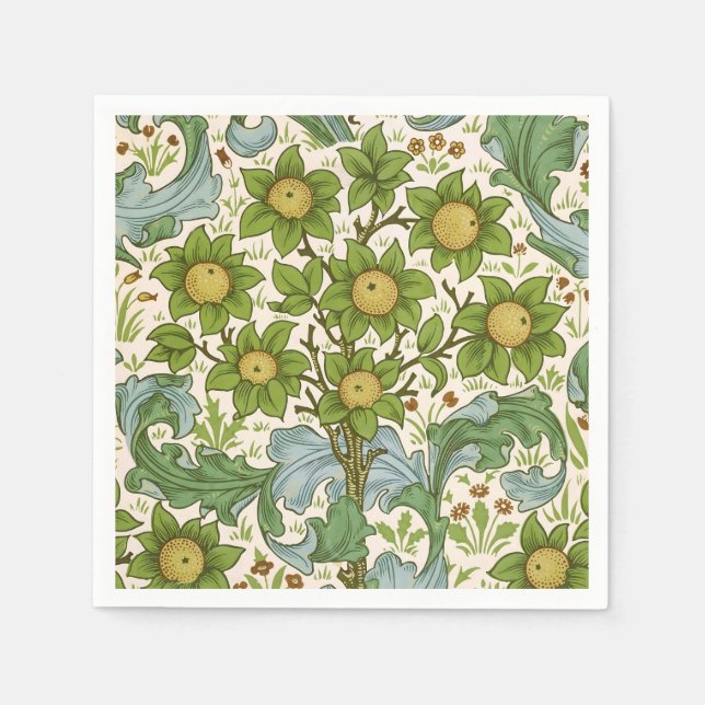Servilleta De Papel El arte de la Orchard de William Morris (Anverso)