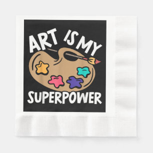 Servilleta De Papel El arte es mi superpotencia maestra artista pintor