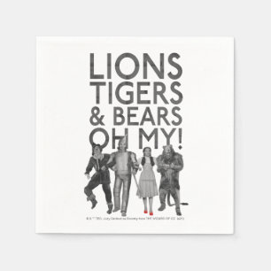Servilleta De Papel El Asistente De Oz™   Tigres de leones y osos ¡