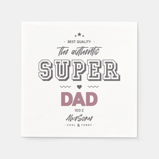 Servilleta De Papel El auténtico superpapá (Anverso)